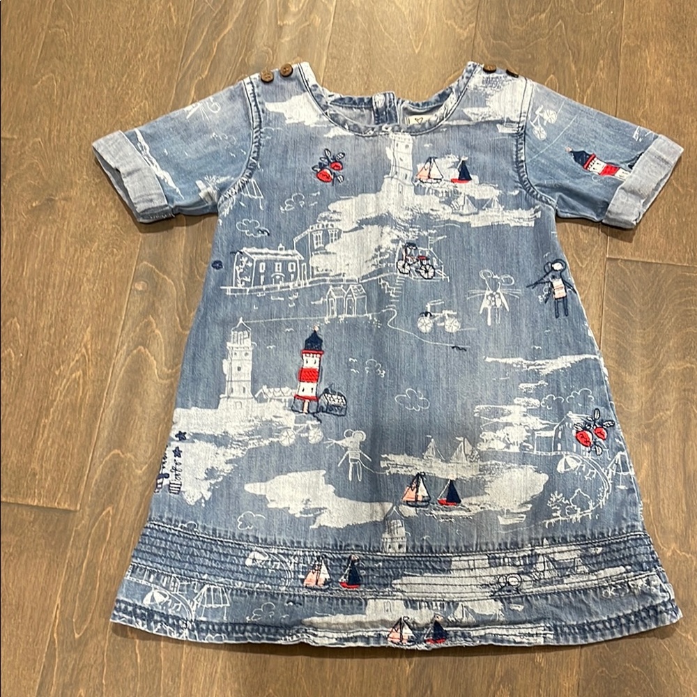(Next) Denim Girl Dress size 2-3yrs
